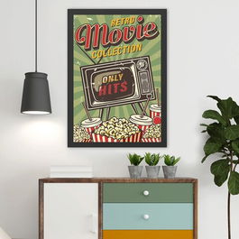 Tablou decorativ, Retro Movie Collection 2 (35 x 45), MDF , Polistiren, Multicolor