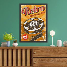 Tablou decorativ, Retro Movie Collection (35 x 45), MDF , Polistiren, Multicolor