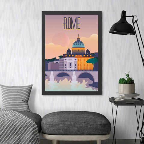 Tablou decorativ, Rome (35 x 45), MDF , Polistiren, Multicolor