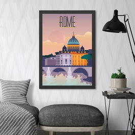 Tablou decorativ, Rome (35 x 45), MDF , Polistiren, Multicolor