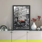 Tablou decorativ, Bicycle (40 x 55), MDF , Polistiren, Negru/Roșu