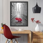 Tablou decorativ, Eiffel Tower 2 (40 x 55), MDF , Polistiren, Negru/Roșu