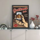 Tablou decorativ, Gentlemen Club (40 x 55), MDF , Polistiren, Multicolor
