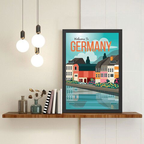 Tablou decorativ, Germany (40 x 55), MDF , Polistiren, Multicolor