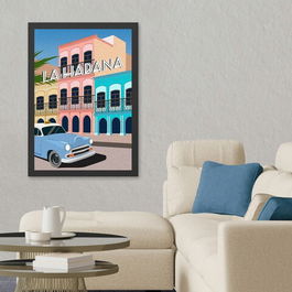 Tablou decorativ, Lahabana (40 x 55), MDF , Polistiren, Multicolor