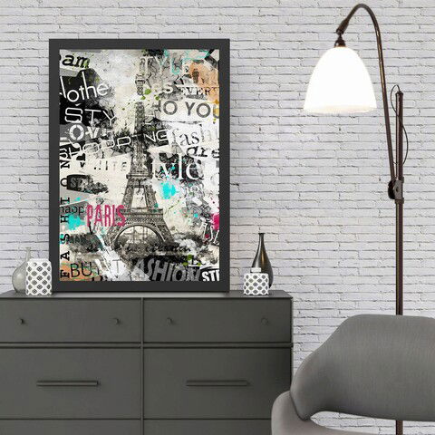 Tablou decorativ, Paris (40 x 55), MDF , Polistiren, Multicolor