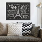 Tablou decorativ, Paris 2 (40 x 55), MDF , Polistiren, Alb negru