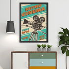 Tablou decorativ, Retro Cinema 2 (40 x 55), MDF , Polistiren, Multicolor
