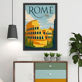 Tablou decorativ, Rome 2 (40 x 55), MDF , Polistiren, Multicolor