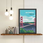Tablou decorativ, San Francisco 3 (40 x 55), MDF , Polistiren, Multicolor
