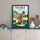 Tablou decorativ, Venice (40 x 55), MDF , Polistiren, Multicolor