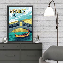 Tablou decorativ, Venice 2 (40 x 55), MDF , Polistiren, Multicolor