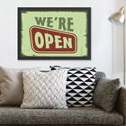 Tablou decorativ, We`re Open (40 x 55), MDF , Polistiren, Verde/Roșu