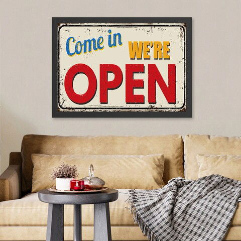 Tablou decorativ, We're Open 2 (40 x 55), MDF , Polistiren, Multicolor