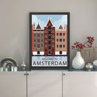 Tablou decorativ, Amsterdam 2 (55 x 75), MDF , Polistiren, Multicolor