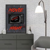 Tablou decorativ, Movie Night 2 (55 x 75), MDF , Polistiren, Multicolor