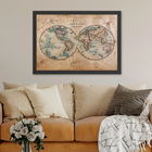 Tablou decorativ, The World (55 x 75), MDF , Polistiren, Multicolor