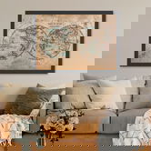Tablou decorativ, The World (55 x 75), MDF , Polistiren, Multicolor