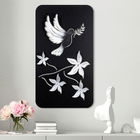 Decoratiune de perete, Lanxi, Metal, Dimensiune: 40 x 1,5 x 70 cm, Negru