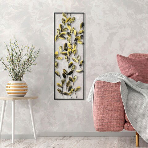 Decoratiune de perete, Olips 5, Metal, Dimensiune: 32 x 90 cm, Multicolor