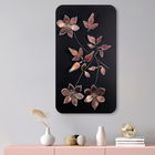 Decoratiune de perete, Pinghu, Metal, Dimensiune: 40 x 1,5 x 70 cm, Negru