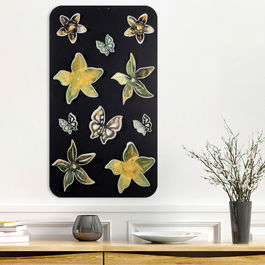 Decoratiune de perete, Wenzhou, Metal, Dimensiune: 40 x 1,5 x 70 cm, Negru