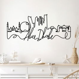 Decoratiune de perete, Abu Dabi, Metal, Grosime: 2 mm, Negru