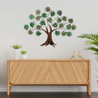 Decoratiune de perete, Maple, Metal, Dimensiune: 115 x 90 cm, Verde/Maro