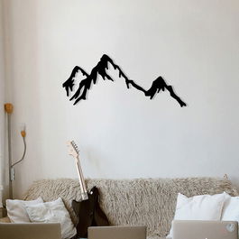 Decoratiune de perete, Amore, Metal, 70 x 30 cm, Negru