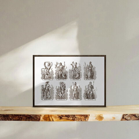 Tablou decorativ, TD139, Lemn, Desenat manual, Natural