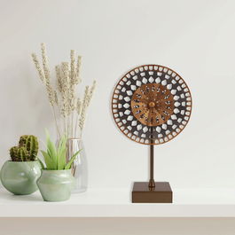 Decoratiune de perete, Home, Metal, Dimensiune: 22 x 6 x 35 cm, Negru