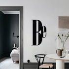 Decoratiune de perete, Panda Metal Decor, Metal, Dimensiune: 50 x 29 cm, Negru