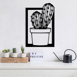 Decoratiune de perete, Carpediem 1, Metal, Dimensiune: 27 x 41 cm, Negru