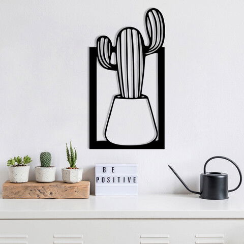 Decoratiune de perete, Deer2 Metal Decor, Metal, Dimensiune: 27 x 50 cm, Negru