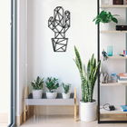 Decoratiune de perete, Gıraffe Metal Decor, Metal, Dimensiune: 26 x 55 cm, Negru