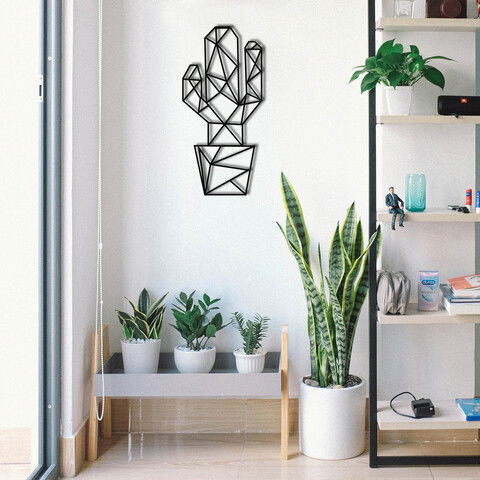Decoratiune de perete, Gıraffe Metal Decor, Metal, Dimensiune: 26 x 55 cm, Negru
