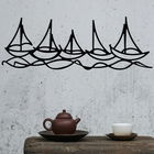 Decoratiune de perete, Deryadil, Metal, Dimensiune: 68 x 24 cm, Negru
