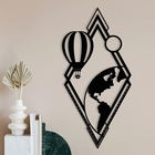 Decoratiune de perete, Geometric Nude Woman, Metal, Dimensiune: 29 x 60 cm, Negru