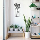 Decoratiune de perete, Bonne Nuit 1 , Metal, Dimensiune: 27 x 60 cm, Negru