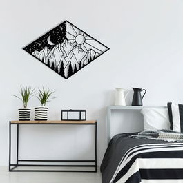 Decoratiune de perete, Bonita, Metal, Dimensiune: 56 x 38 cm, Negru