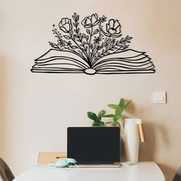 Decoratiune de perete, Limit, Metal, Dimensiune: 68 x 34 cm, Negru