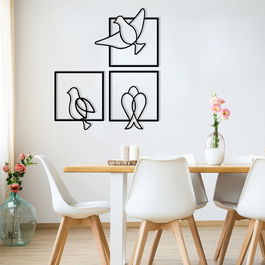 Decoratiune de perete, Thınk Outsıde The Box Metal Decor, Metal, Dimensiune: 44 x 51 cm, Negru