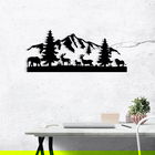 Decoratiune de perete, Mozzafiato, Metal, 70 x 30 cm, Negru