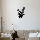 Decoratiune de perete, Farfalla, Metal, Dimensiune: 40 x 53 cm, Negru