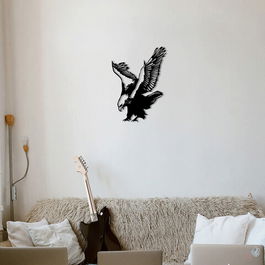 Decoratiune de perete, Farfalla, Metal, Dimensiune: 40 x 53 cm, Negru