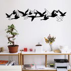 Decoratiune de perete, Eagle Metal Decor, Metal, 100 x 22 cm, Negru