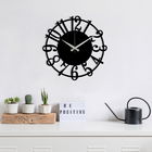 Ceas de perete, Enzoclock, Metal, Dimensiune: 48 x 48 cm, Negru