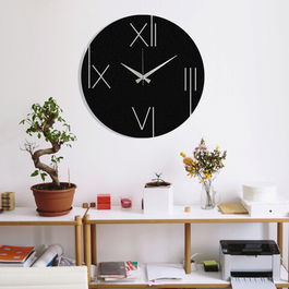 Decoratiune de perete, African 2, Metal, Dimensiune: 48 x 48 cm, Negru