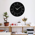 Decoratiune de perete, Bellissimo, Metal, Dimensiune: 48 x 48 cm, Negru
