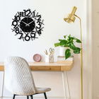 Decoratiune de perete, Be Wild And Free, Metal, Dimensiune: 48 x 48 cm, Negru
